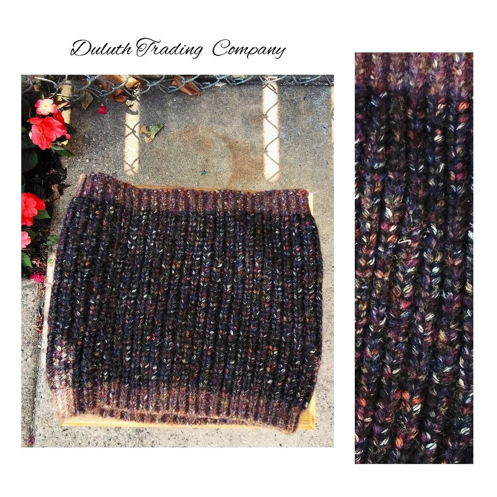 Duluth Trading Co Women’s Multi Black/Brown/Tan Knit Fleck Cowl Neck Warmer